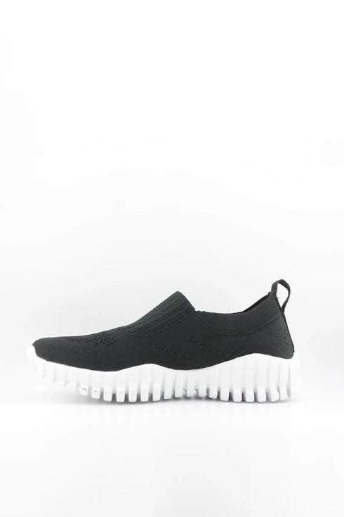 Bernie Mev Ribbed Knit Slip-On Sneakers